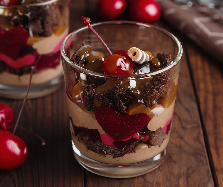 cherry chocolate mousse