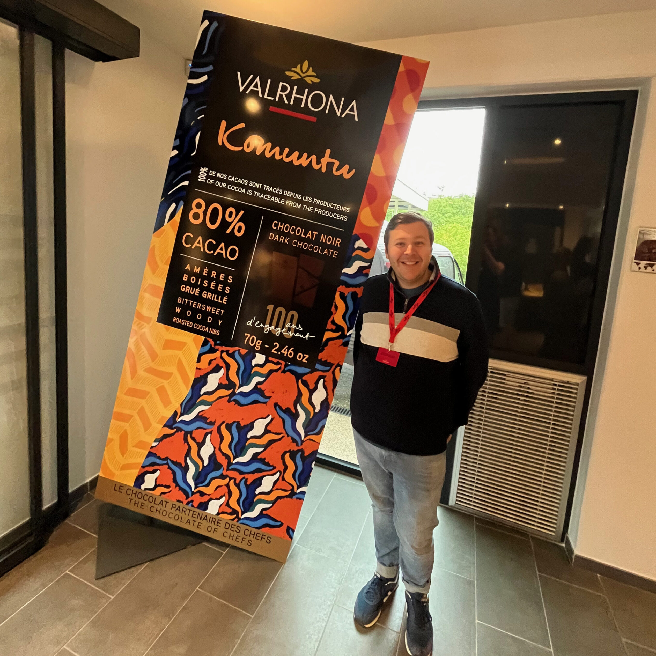 Kevin visiting the Valrhona factory